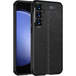 Samsung Galaxy S24 FE Silikon Kılıf Deri Desenli Kamera Korumalı Darbe Emici Kapak