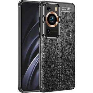 Huawei P60 Silikon Kılıf Deri Desenli Kamera Korumalı Darbe Emici Kapak
