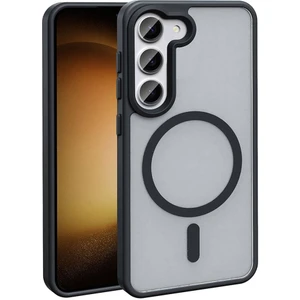 Galaxy S23 Kılıf Magsafe Şarj Özellikli Mat Arka Yüzey Sio Kapak-Siyah