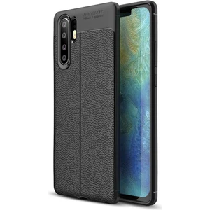Huawei P30 Pro Silikon Kılıf Deri Desenli Kamera Korumalı Darbe Emici Kapak