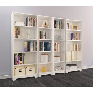 Nur Mobilya 4'lü Kitaplıkseti Ofis Kitaplık Kütüphane Beyaz