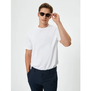 Basic Tişört Bisiklet Yaka Kısa Kollu Pamuklu