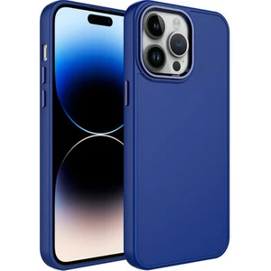 Techno Guru iPhone 13 Pro Max Kılıf Metal Çerçeve ve Buton Tasarımlı Silikon Luna Kapak