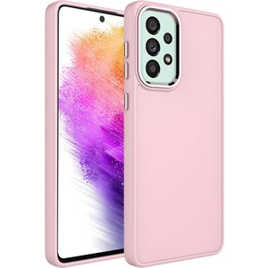 Techno Guru Samsung Galaxy A33 5g Kılıf Metal Çerçeve ve Buton Tasarımlı Silikon Luna Kapak