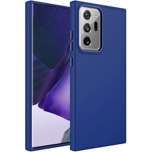 Techno Guru Samsung Galaxy Note 20 Ultra Kılıf Metal Çerçeve ve Buton Tasarımlı Silikon Luna Kapak