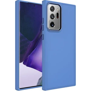 Techno Guru Samsung Galaxy Note 20 Ultra Kılıf Metal Çerçeve ve Buton Tasarımlı Silikon Luna Kapak