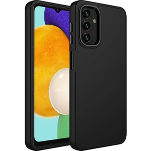 Techno Guru Samsung Galaxy A04S Kılıf Metal Çerçeve ve Buton Tasarımlı Silikon Luna Kapak