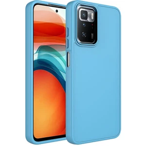 Techno Guru Redmi 10 Kılıf Metal Çerçeve ve Buton Tasarımlı Silikon Luna Kapak
