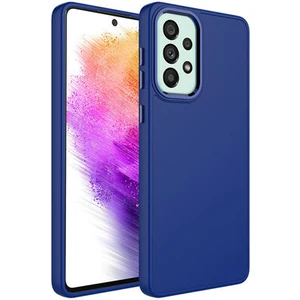 Techno Guru Samsung Galaxy A32 4g Kılıf Metal Çerçeve ve Buton Tasarımlı Silikon Luna Kapak