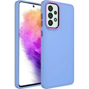 Techno Guru Samsung Galaxy A33 5g Kılıf Metal Çerçeve ve Buton Tasarımlı Silikon Luna Kapak
