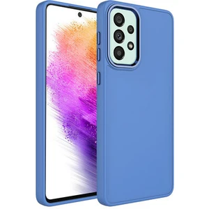 Techno Guru Samsung Galaxy A53 5g Kılıf Metal Çerçeve ve Buton Tasarımlı Silikon Luna Kapak