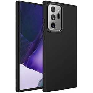 Techno Guru Samsung Galaxy Note 20 Ultra Kılıf Metal Çerçeve ve Buton Tasarımlı Silikon Luna Kapak