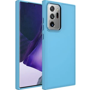 Techno Guru Samsung Galaxy Note 20 Ultra Kılıf Metal Çerçeve ve Buton Tasarımlı Silikon Luna Kapak
