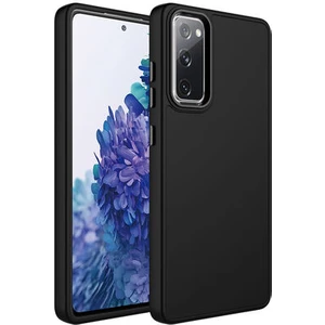 Techno Guru Samsung Galaxy S20 Fe Kılıf Metal Çerçeve ve Buton Tasarımlı Silikon Luna Kapak