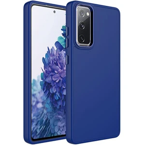 Techno Guru Samsung Galaxy S20 Fe Kılıf Metal Çerçeve ve Buton Tasarımlı Silikon Luna Kapak
