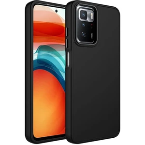 Techno Guru Redmi 10 Kılıf Metal Çerçeve ve Buton Tasarımlı Silikon Luna Kapak
