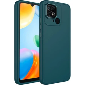 Techno Guru Redmi 10C Kılıf Metal Çerçeve ve Buton Tasarımlı Silikon Luna Kapak
