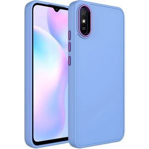Techno Guru Redmi 9A Kılıf Metal Çerçeve ve Buton Tasarımlı Silikon Luna Kapak