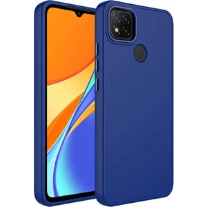 Techno Guru Redmi 9c Kılıf Metal Çerçeve ve Buton Tasarımlı Silikon Luna Kapak