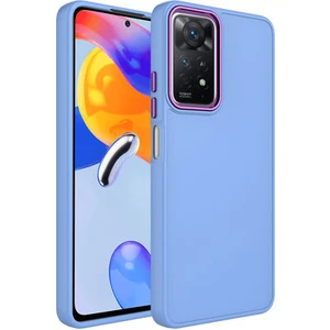 Techno Guru Redmi Note 11S Global Kılıf Metal Çerçeve ve Buton Tasarımlı Silikon Luna Kapak