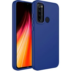 Techno Guru Redmi Note 8 Kılıf Metal Çerçeve ve Buton Tasarımlı Silikon Luna Kapak