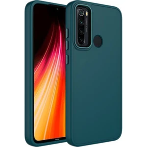 Techno Guru Redmi Note 8 Kılıf Metal Çerçeve ve Buton Tasarımlı Silikon Luna Kapak