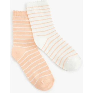 Çizgili 2'li Soket Çorap Seti