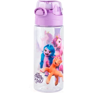 Me Çanta My Little Pony Kız Çocuk 500 ml Pipetli Plastik Matara Suluk - Mor Kapak