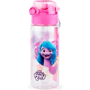 Me Çanta My Little Pony 500 ml Kız Çocuk Pipetli Plastik Okul Matarası - Pembe Kapak