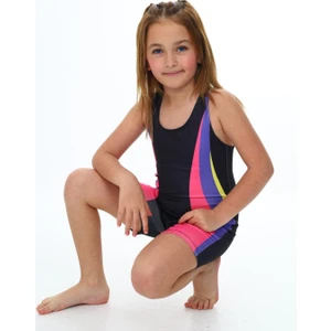 Lolli Boom Kids  Kız Çocuk Geometrik Renk Yeni Sezon Renk Geçişli Yüzücü Tarz Şortlu Mayo