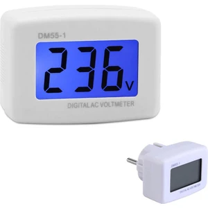 DM55-1 Priz Tipi Dijital LCD Ekran Voltmetre 80-300V