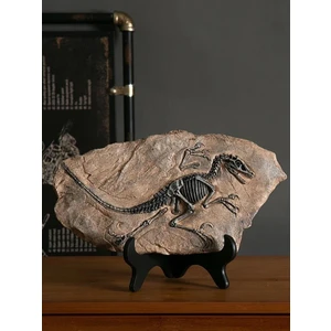 Vintage Dinozor Fosil Reçine Heykeli Retro Tarzda Minyatür Kapalı Alan Dekorasyonu ve Koleksiyon Parçası Eşsiz Hediyelik ve Hatıra Objeleri