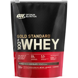 Optimum Nutrition 100% Whey Gold Std - Choc Bag 450g Multi-lingual