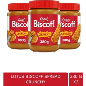 Lotus biscoff Spread Crunchy Sürülebilir Bisküvi Kreması Ezmesi 380 gr x 3 Adet