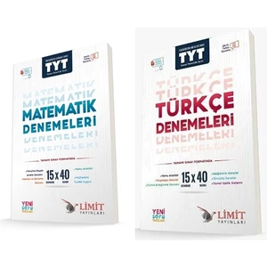 Limit Yayınları TYT Türkçe - Matematik Deneme 2'li Set 2024