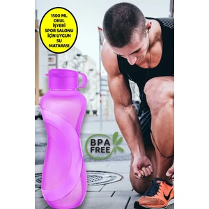 Open Home Waterfresh 1500 ml Matara Okul işyeri Spor Salonu için Uygun & Su Şişesi & Suluk - Mor