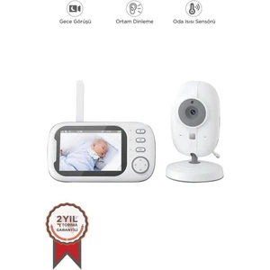 ABM600 Monitörlü Smart Ip Full Hd Akıllı Bebek Kamerası Monitörü Telsiz Güvenlik Kamerası