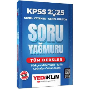 Yediiklim Yayınları 2025 KPSS Genel Yetenek Genel Kültür Tüm Dersler Soru Yağmuru