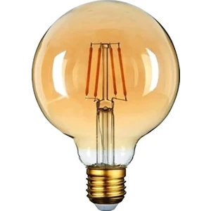 Neo Vista Rustik LED Ampul E27 Duy G95 4W Bal Cam Sarı Işık Tasarruflu Dekoratif Vintage Aydınlatma