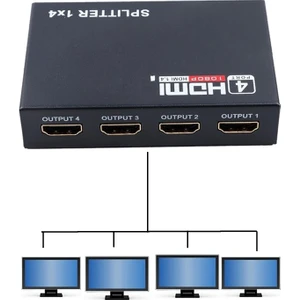 2142 4 Port HDMI Çoklayıcı Splitter Switch Çoğaltıcı Çoklu Ekran