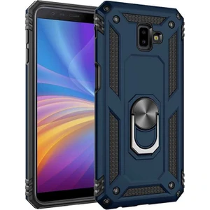 Samsung Galaxy J6+ Plus Kılıf Vega Yüzüklü Standlı + Ekran Koruyucu