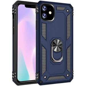 Apple iPhone 11 Kılıf Vega Yüzüklü Standlı + Ekran Koruyucu