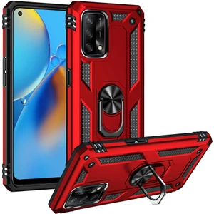 Oppo A74 Kılıf Vega Yüzüklü Standlı + Ekran Koruyucu
