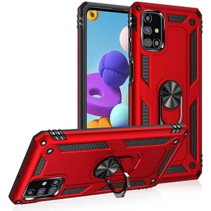 Samsung Galaxy M31S Kılıf Vega Yüzüklü Standlı + Ekran Koruyucu