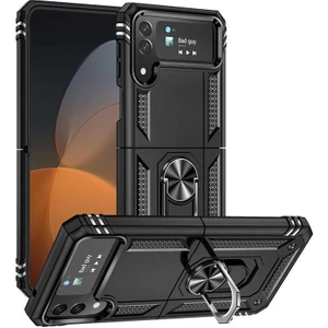 Samsung Galaxy Z Flip 4 Kılıf Vega Yüzüklü Standlı Darbe Korumalı