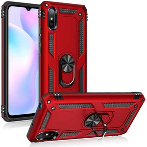 Xiaomi Redmi 9A Kılıf Vega Yüzüklü Standlı Darbe Korumalı