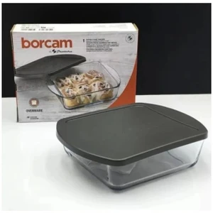 59854 Siyah Plastik Kapaklı Borcam Fırın Tepsisi 21X16 cm