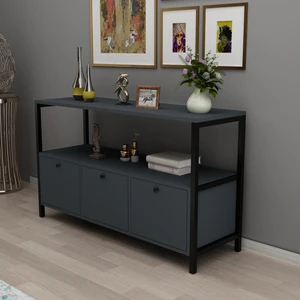 Pole 3 Kapaklı Konsol, Metal Ayaklı Konsol