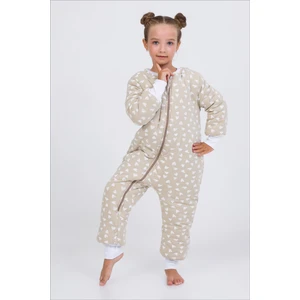 Kız Erkek Çocuk Kalın Elyaf Dolgulu Premium Kalite 2.5 Tog Desenli Uyku Tulumu