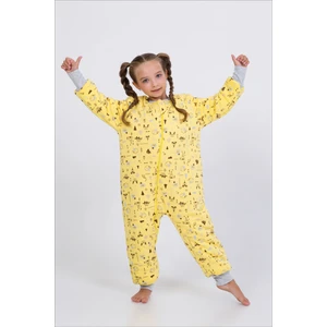 Kız Erkek Çocuk Kalın Elyaf Dolgulu Premium Kalite 2.5 Tog Desenli Uyku Tulumu